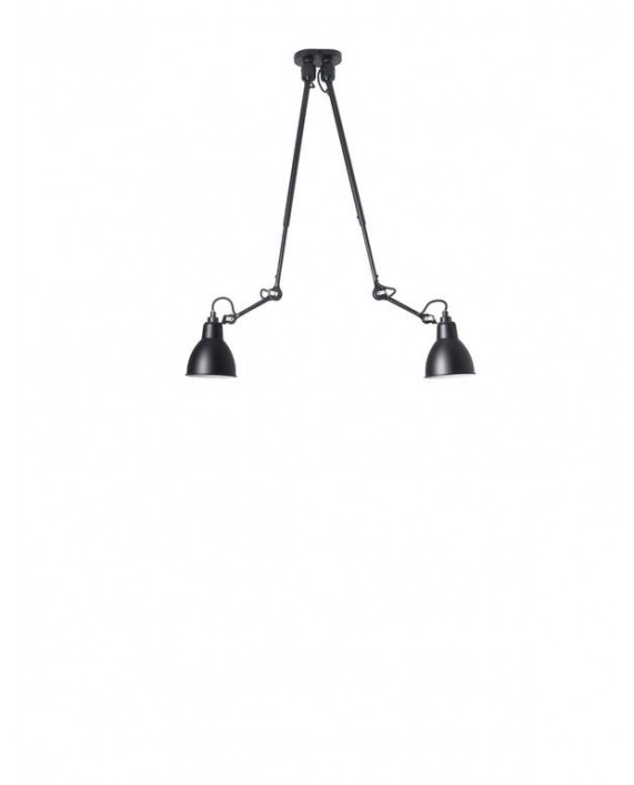 Lampe Gras 302 Double Wall Light Black Body